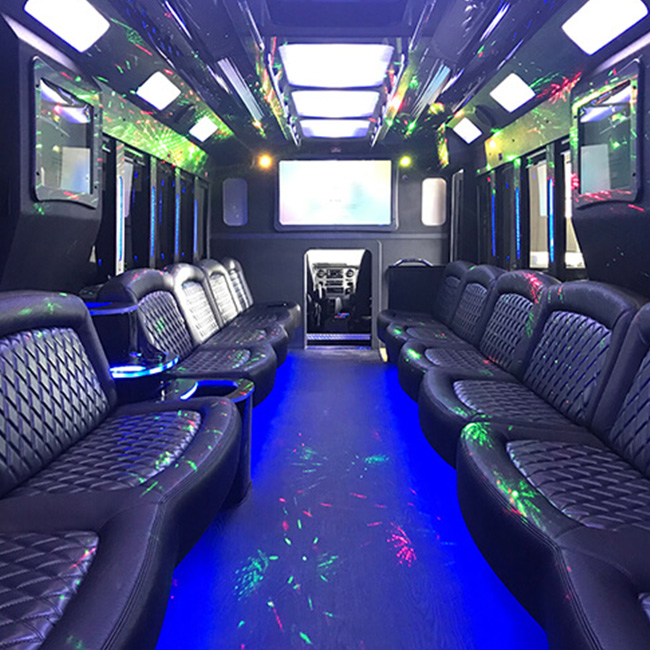 party bus with TVs