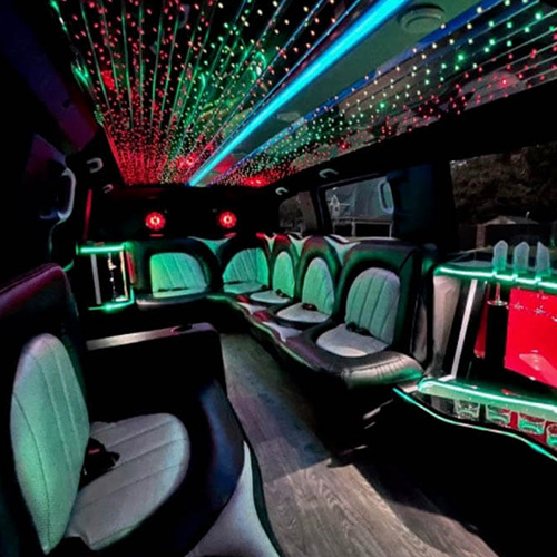 leather seats on limousine